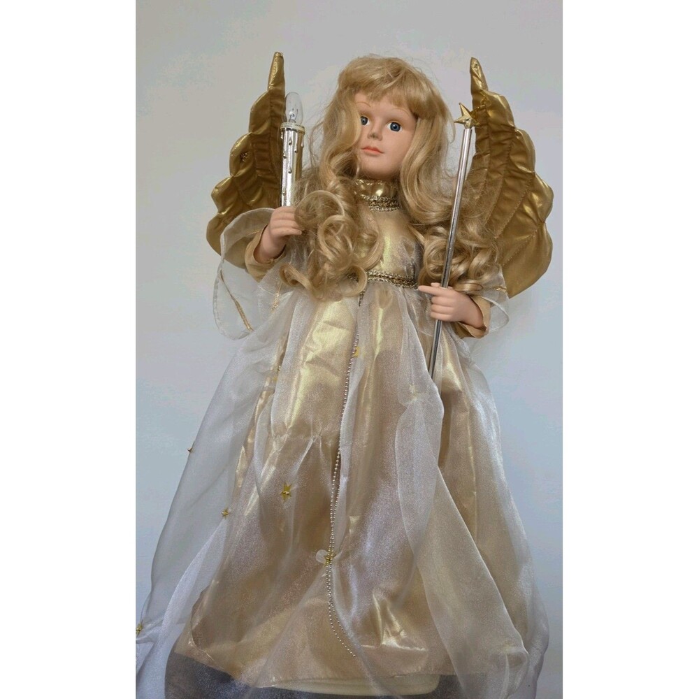 Vintage 1996 Telco Motion-ettes 24" Animated Christmas Angel Motion Working!!